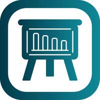 Analytics Glyph Gradient Round Corner Icon vector