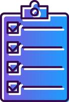 Checklist Gradient Filled Icon vector