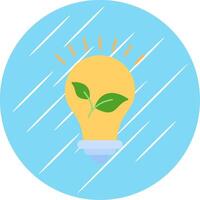 Light Bulb Flat Blue Circle Icon vector