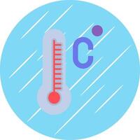 Celsius plano azul circulo icono vector