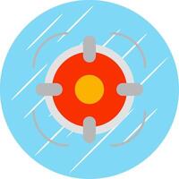 Target Flat Blue Circle Icon vector