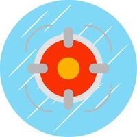 objetivo plano azul circulo icono vector