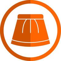 Skirt Glyph Orange Circle Icon vector