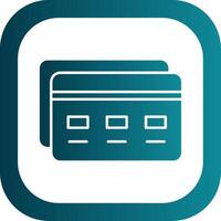 Bank Card Glyph Gradient Round Corner Icon vector