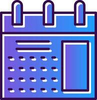 Agenda Gradient Filled Icon vector