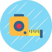 Tape Measure Flat Blue Circle Icon vector