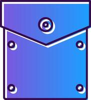 Pocket Square Gradient Filled Icon vector