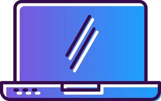 Laptop Gradient Filled Icon vector