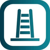 Step Ladder Glyph Gradient Round Corner Icon vector