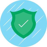 Protect Flat Blue Circle Icon vector