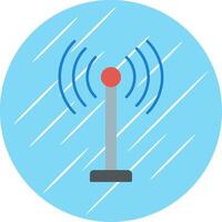 Antenna Flat Blue Circle Icon vector