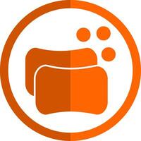 Soap Glyph Orange Circle Icon vector