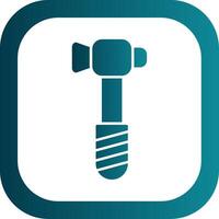 Hammer Glyph Gradient Round Corner Icon vector