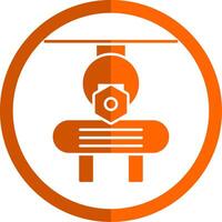 Machinery Glyph Orange Circle Icon vector