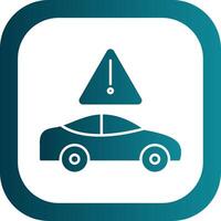 Traffic Jam Glyph Gradient Round Corner Icon vector