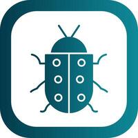 Bug Glyph Gradient Round Corner Icon vector