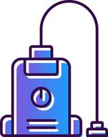 Vacuum Cleaner Gradient Filled Icon vector