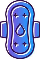 Sanitary Towel Gradient Filled Icon vector