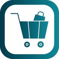 Cart Glyph Gradient Round Corner Icon vector