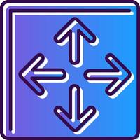 Maximize Gradient Filled Icon vector