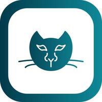 Cat Glyph Gradient Round Corner Icon vector