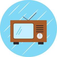 Television Flat Blue Circle Icon vector