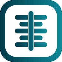 Center Align Glyph Gradient Round Corner Icon vector