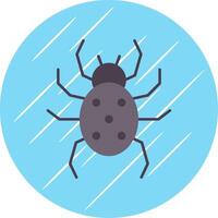 Spider Flat Blue Circle Icon vector