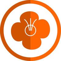 Arugula Glyph Orange Circle Icon vector