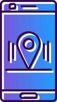 Location Gradient Filled Icon vector