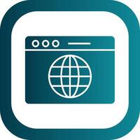 Web Glyph Gradient Round Corner Icon vector
