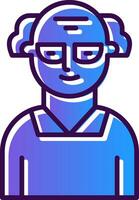 Scientist Gradient Filled Icon vector