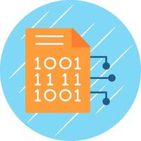 Encryption Data Flat Blue Circle Icon vector