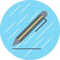 Pen Flat Blue Circle Icon vector