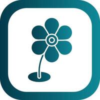 Flower Glyph Gradient Round Corner Icon vector