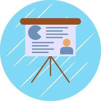 Presentation Flat Blue Circle Icon vector