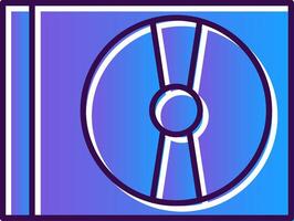 Cd Player Gradient Filled Icon vector