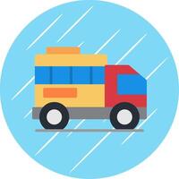 Land Transportation Flat Blue Circle Icon vector