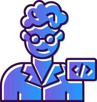 Programmer Gradient Filled Icon vector