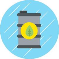 Eco Barrel Flat Blue Circle Icon vector