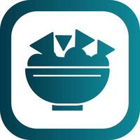 Nachos Glyph Gradient Round Corner Icon vector