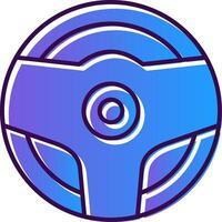 Steering Wheel Gradient Filled Icon vector