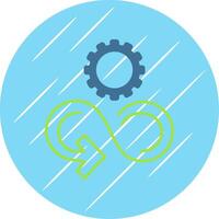 Responsible Consumption Flat Blue Circle Icon vector