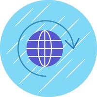 cargando plano azul circulo icono vector