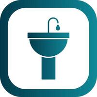 Sink Glyph Gradient Round Corner Icon vector