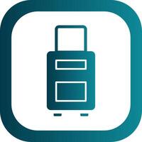 Luggage Glyph Gradient Round Corner Icon vector