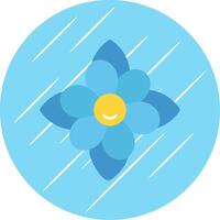 Carnation Flat Blue Circle Icon vector