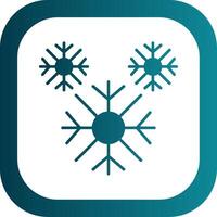 Snowflake Glyph Gradient Round Corner Icon vector