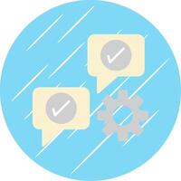 Communicate Flat Blue Circle Icon vector