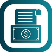 Invoice Glyph Gradient Round Corner Icon vector